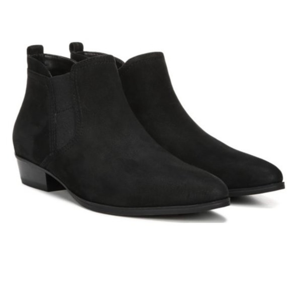 Naturalizer Womens Size 6 Becka Black Leather Nubuck Suede Ankle Boots Shoes
